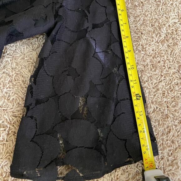 BCBGeneration Black Lace Cutout Bell Sleeves Mini Dress, Sz 6 - Picture 13 of 14